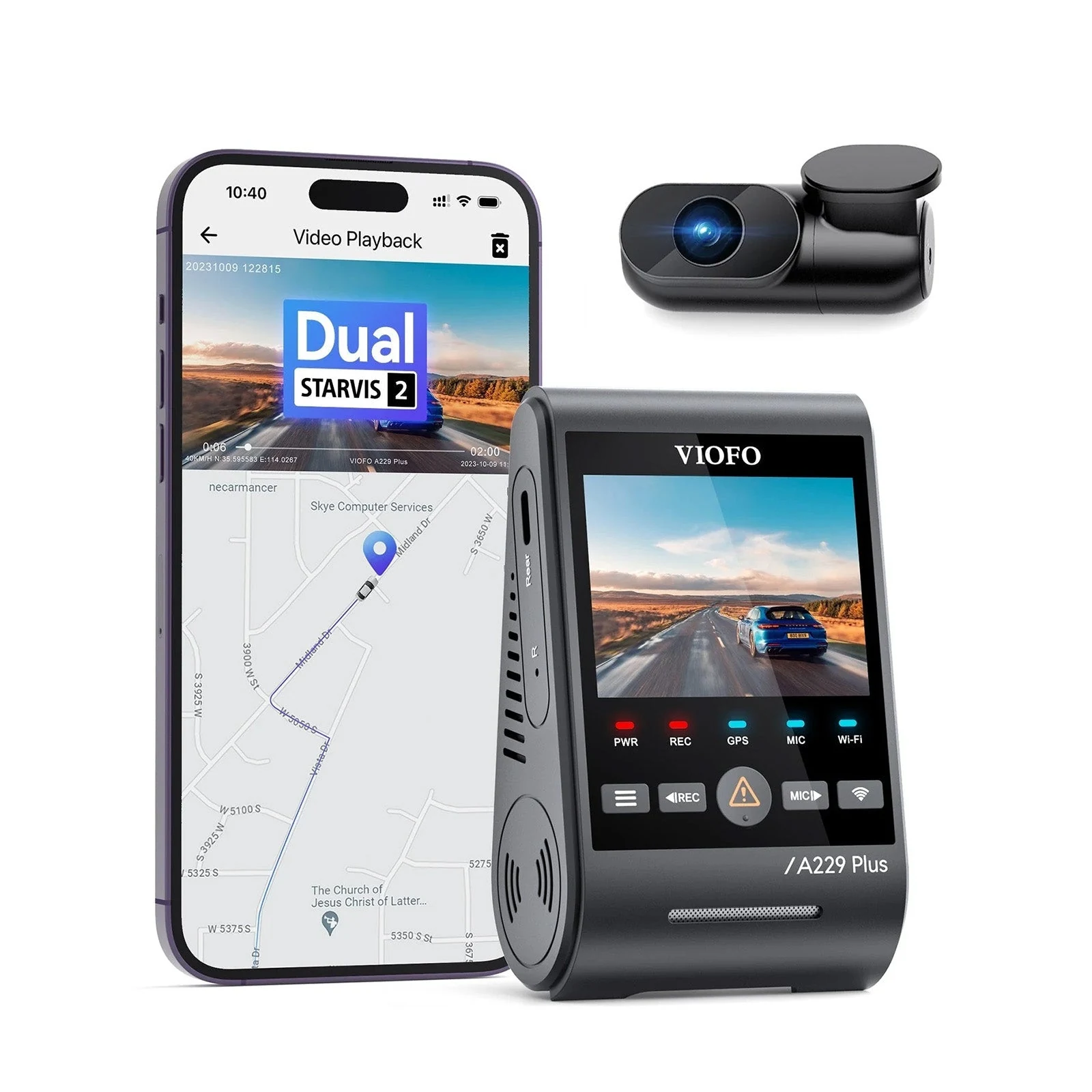 VIOFO A229 Plus 2CH front and rear camera kit